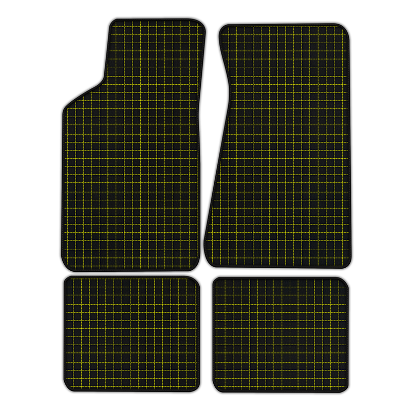 Customizable Leather Floor Mats with Square Pattern for Pontiac FireBird (1970-1981)