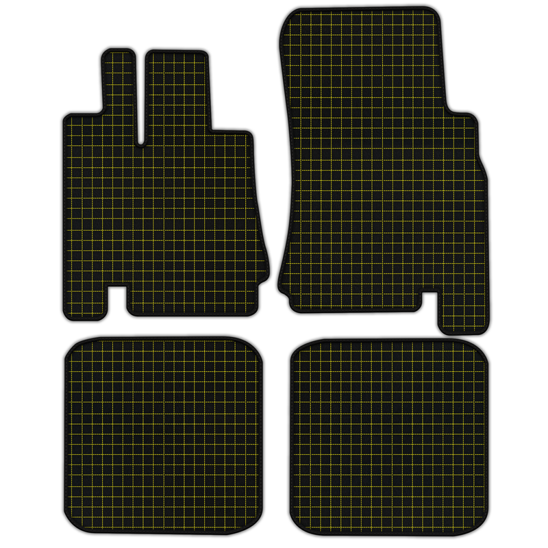 Tapis de voiture en cuir personnalisables avec motif carré pour Bentley Green Label (1998-2009)