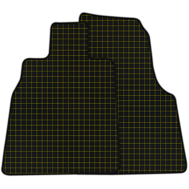 Tapis de voiture en cuir personnalisables à motif carré pour Chevrolet Corvette C8 (2020-2024)