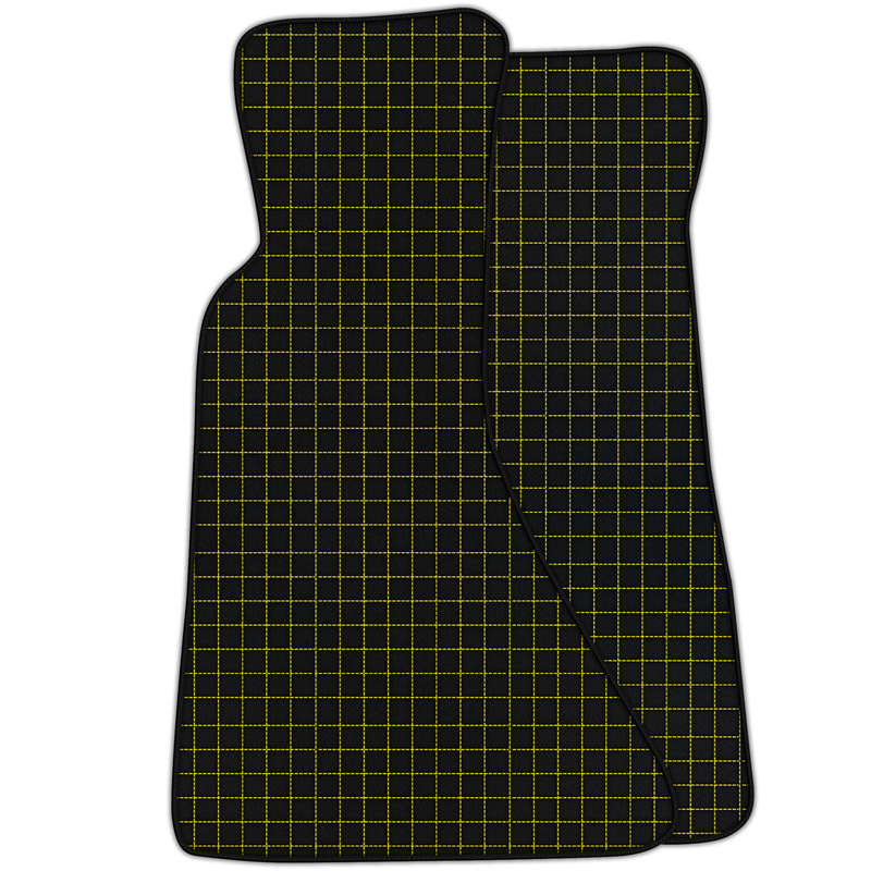 Tapis de voiture en cuir personnalisables à motif carré pour Chevrolet Corvette C4 (1984-1996)