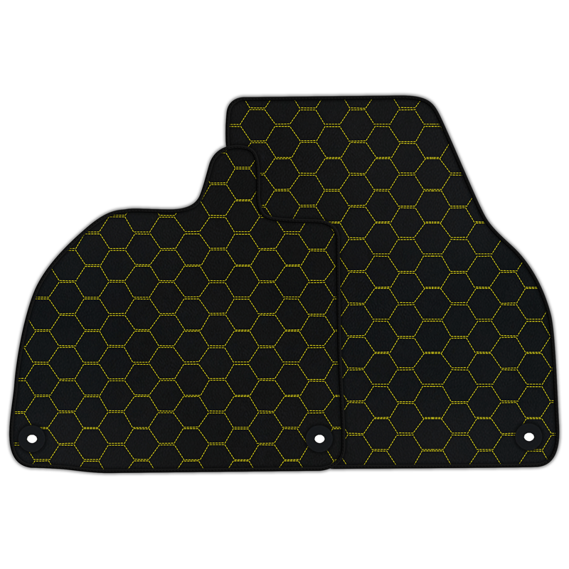 Tapis de voiture en cuir personnalisables avec motif hexagonal symétrique pour Lamborghini Revuelto (2024-2025)