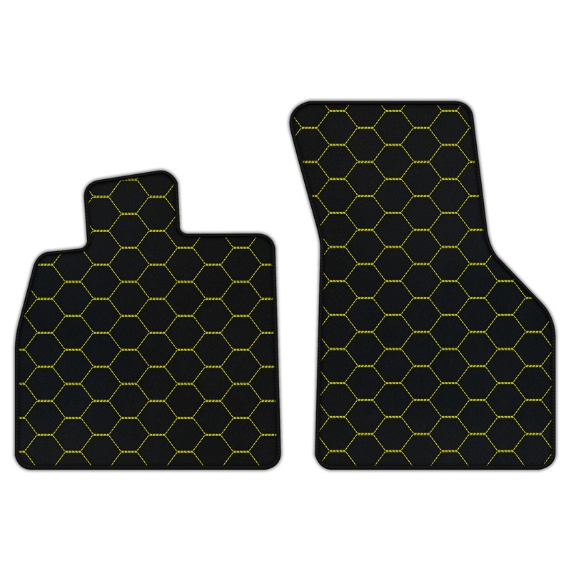 Customizable Leather Floor Mats with Symmetrical Hex Pattern for Audi TT MK3 Coupe (2019-2023)