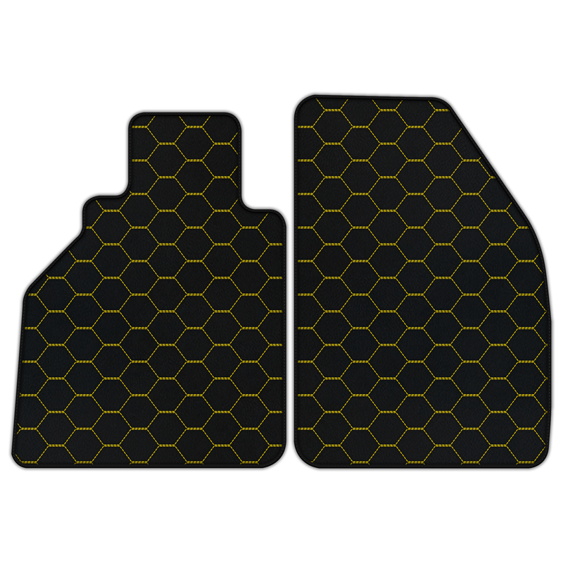 Customizable Leather Floor Mats with Symmetrical Hex Pattern for Porsche 986 Boxster (1996-2004)
