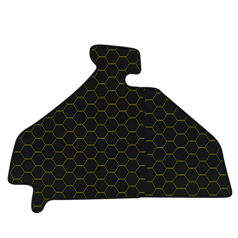 Tapis de voiture en cuir Sur mesure avec motif hexagonal