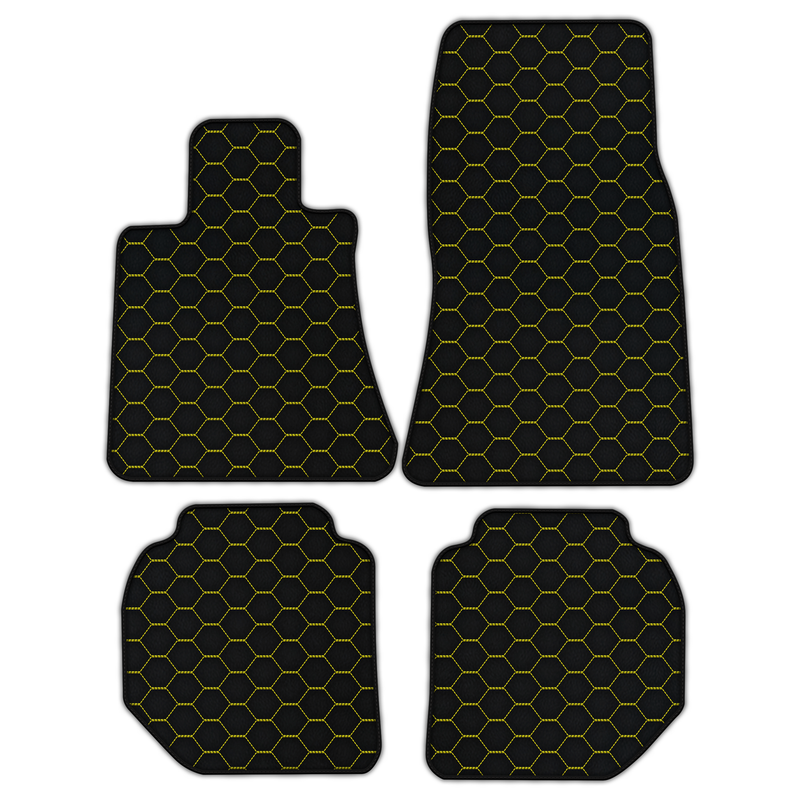 Customizable Leather Floor Mats with Symmetrical Hex Pattern for Rolls Royce Ghost Series II (2021–2024)