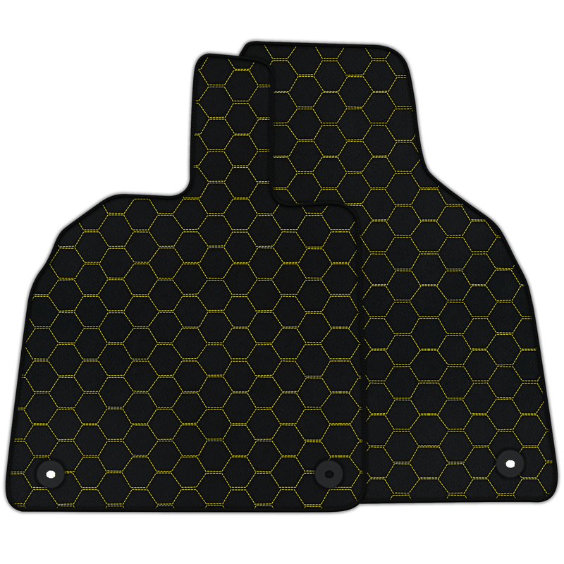 Tapis de voiture en cuir Sur mesure avec motif hexagonal