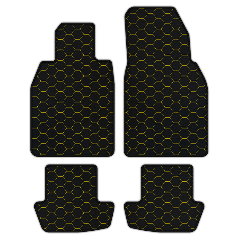 Customizable Leather Floor Mats with Symmetrical Hex Pattern for Porsche 911 - 992 (2019-2026)