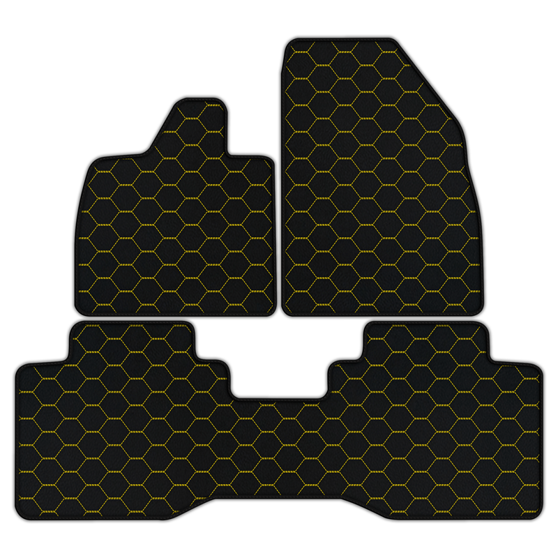 Customizable Leather Floor Mats with Symmetrcial Hex Pattern for Lotus Eletre (2022-2025)