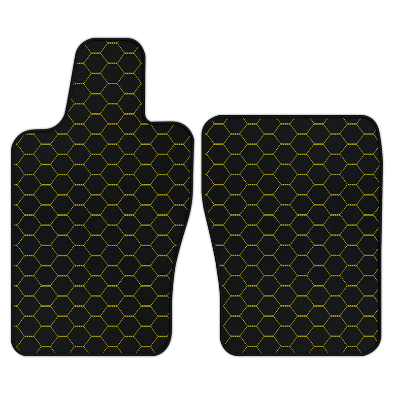 Customizable Leather Floor Mats with Symmetrical Hex Pattern for Aston Martin Vantage (2019-2025)