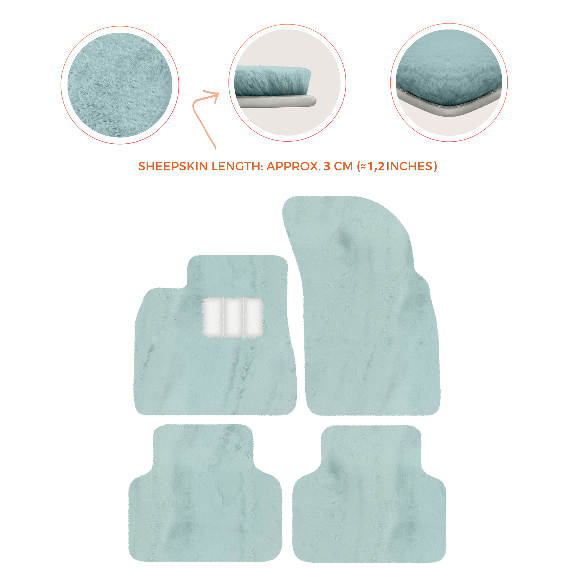 Premium Luxury Sheepskin Floor Mats for Bentley Bentayga 2015-2023