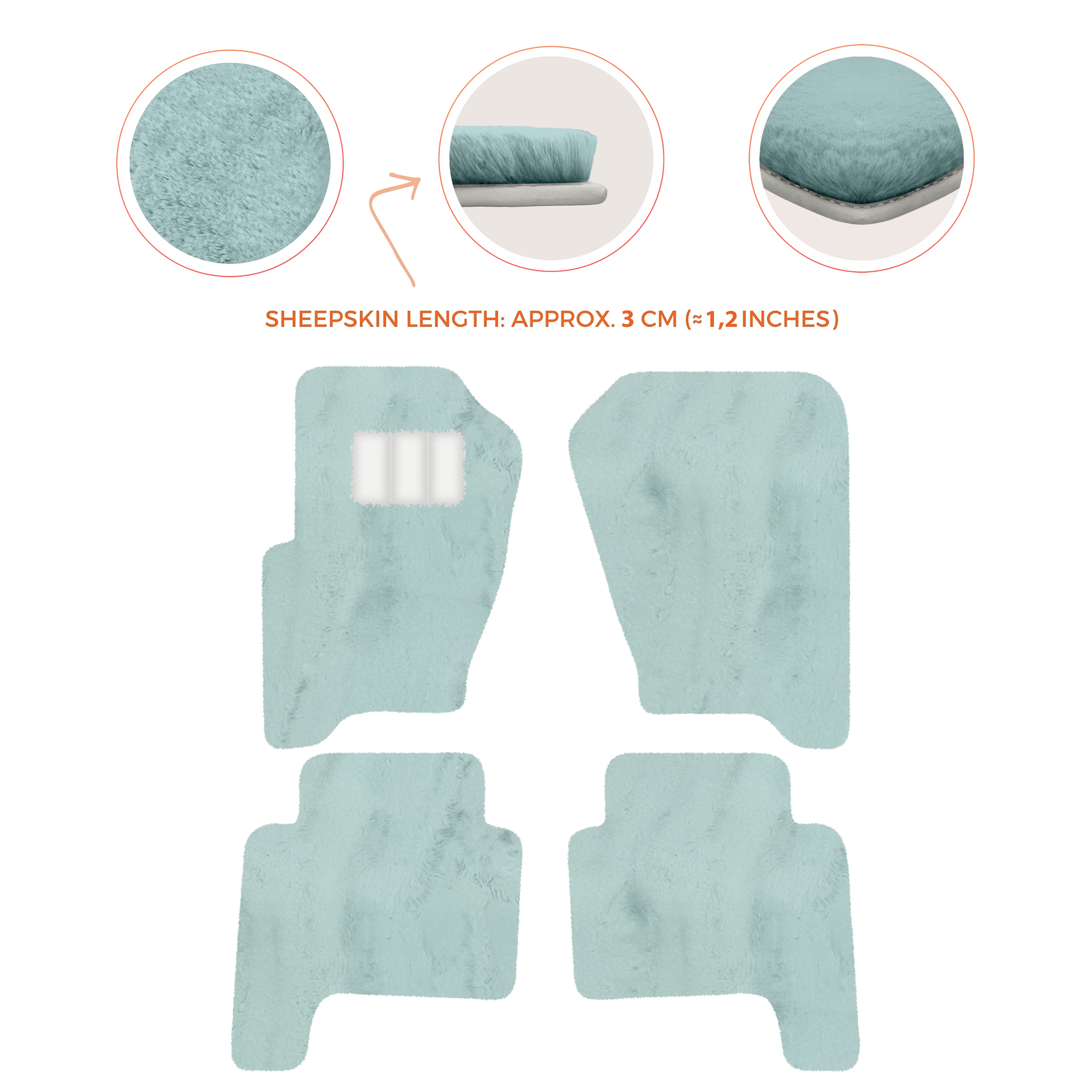 Luxury Sheepskin Floor Mats for Land Rover Discovery (2017-2026)