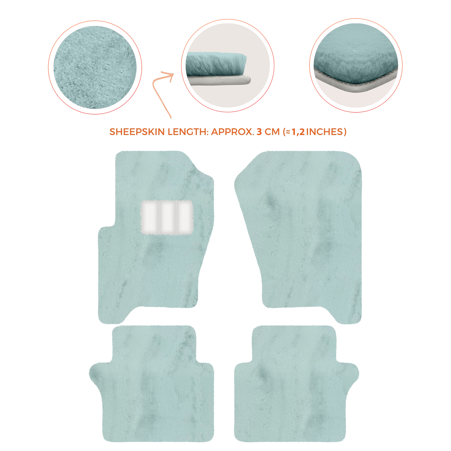 Luxury Sheepskin Floor Mats for Your Range Rover Sport 2005-2010