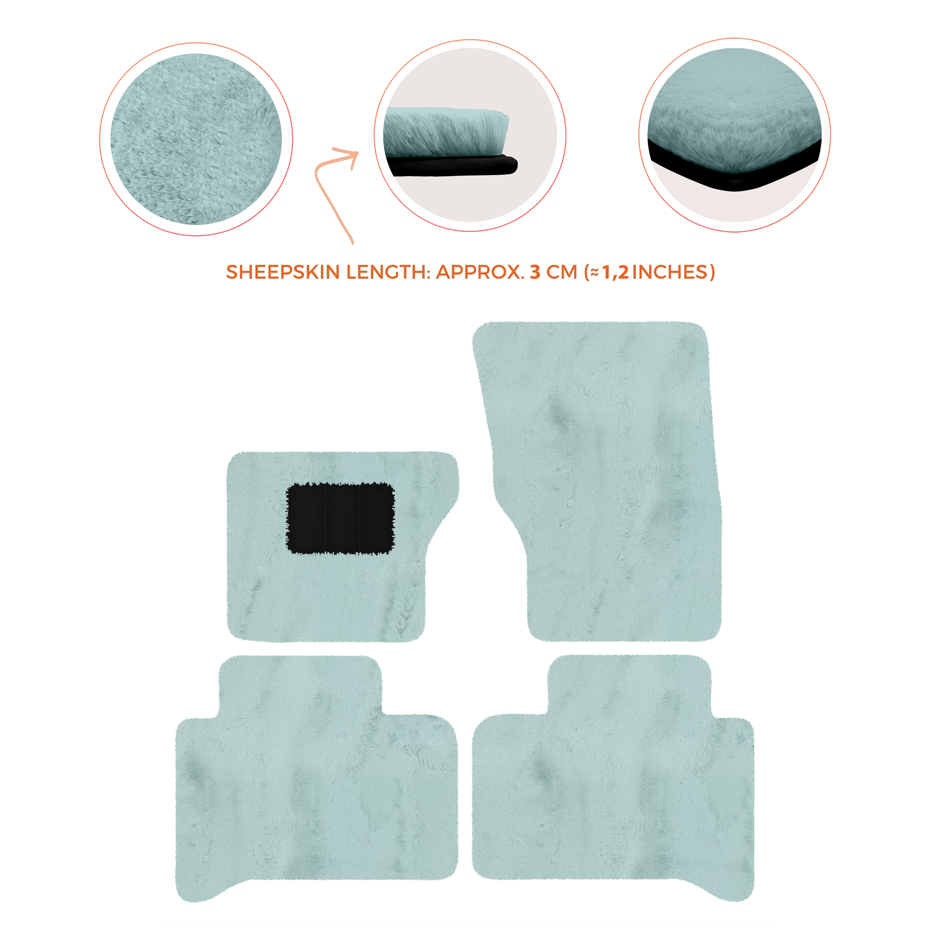 Luxury Sheepskin Floor Mats for Range Rover Velar (2017-2024)