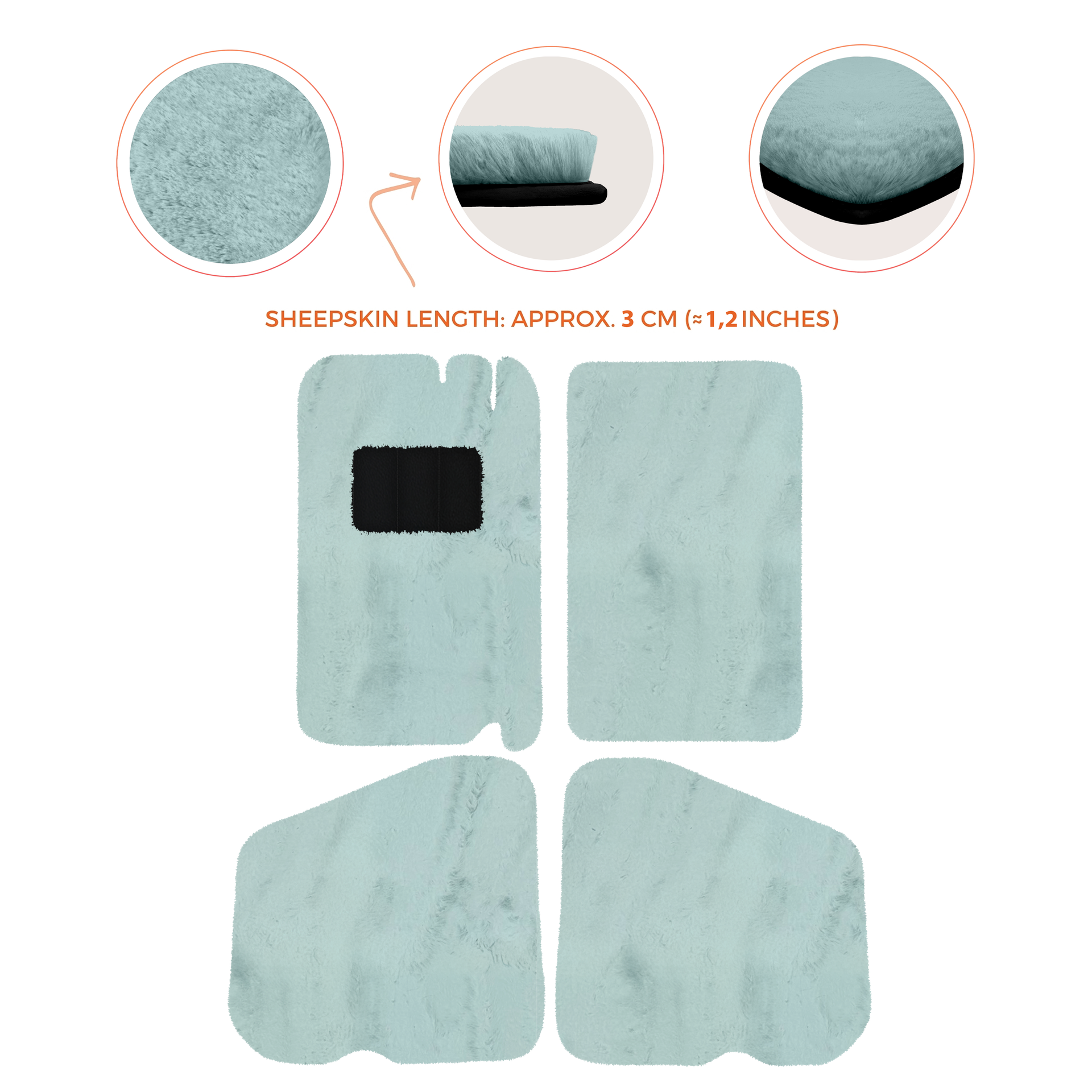 Premium Sheepskin Floor Mats for Rolls-Royce Shadow (1965-1977)