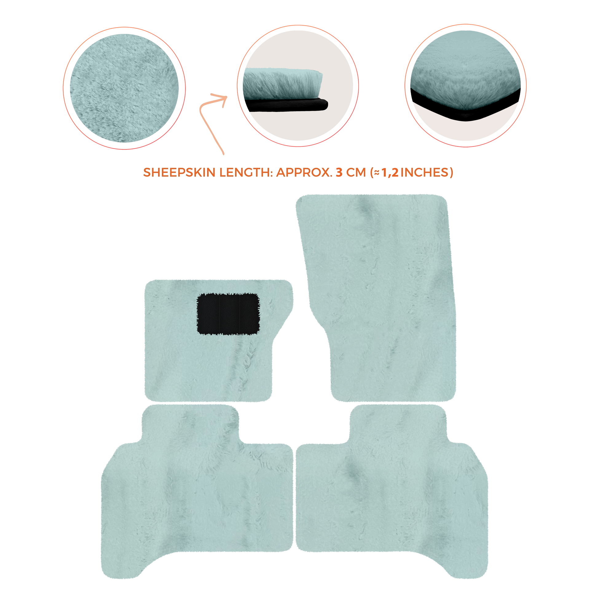 Premium Sheepskin Floor Mats for Range Rover Vehicles (2012-2022)