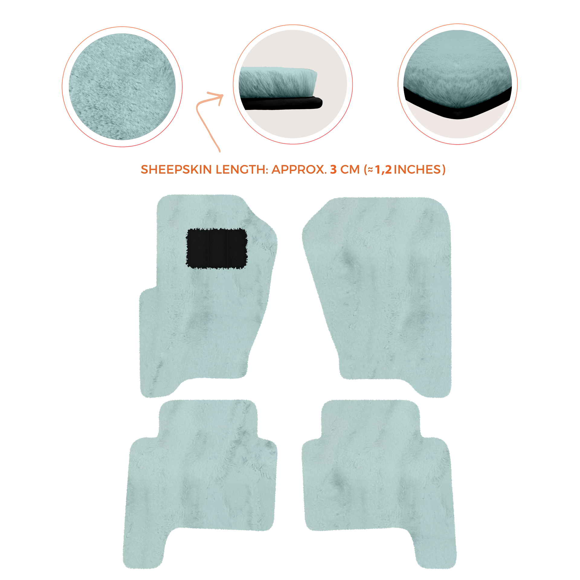 Luxury Sheepskin Floor Mats for Land Rover Discovery (2017-2026)