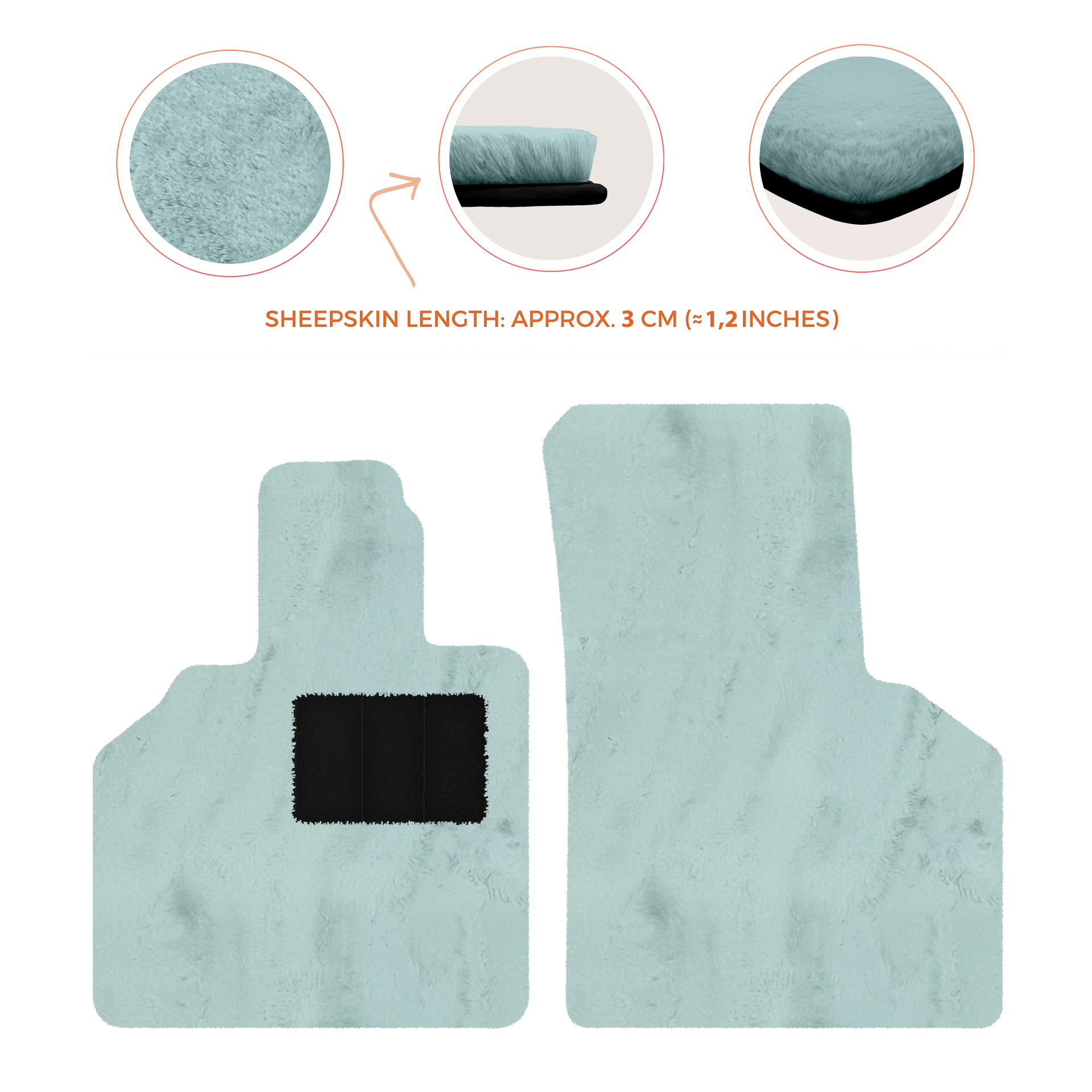 Premium Sheepskin Floor Mats for Lamborghini Aventador (2012-2022)