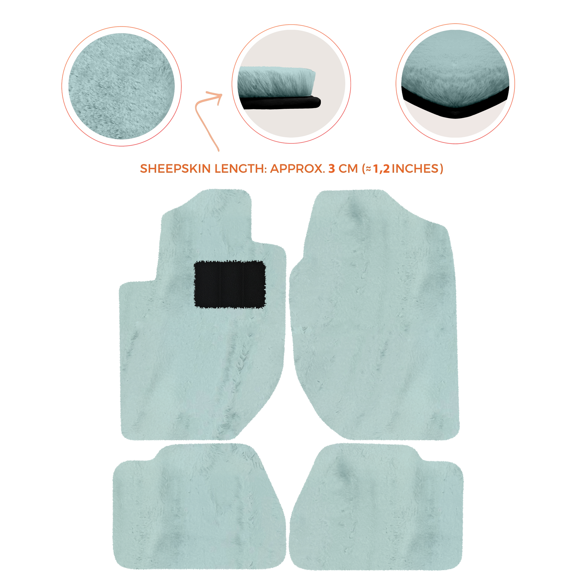 Premium Sheepskin Floor Mats for Land Rover Freelander (1997-2003)