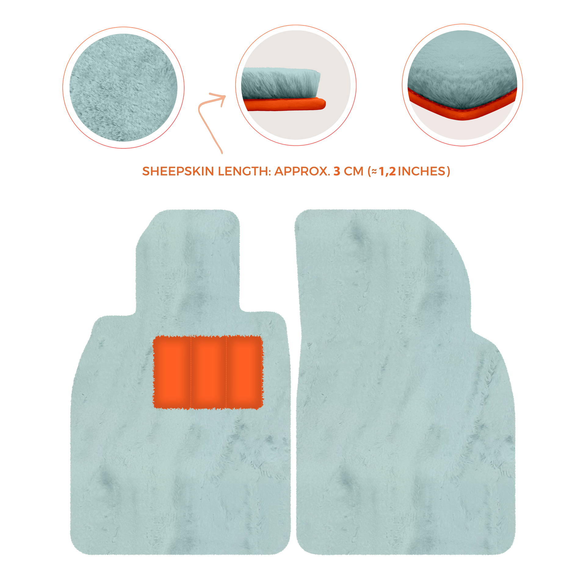 Premium Sheepskin Floor Mats for Porsche Cayenne (2018-2023)