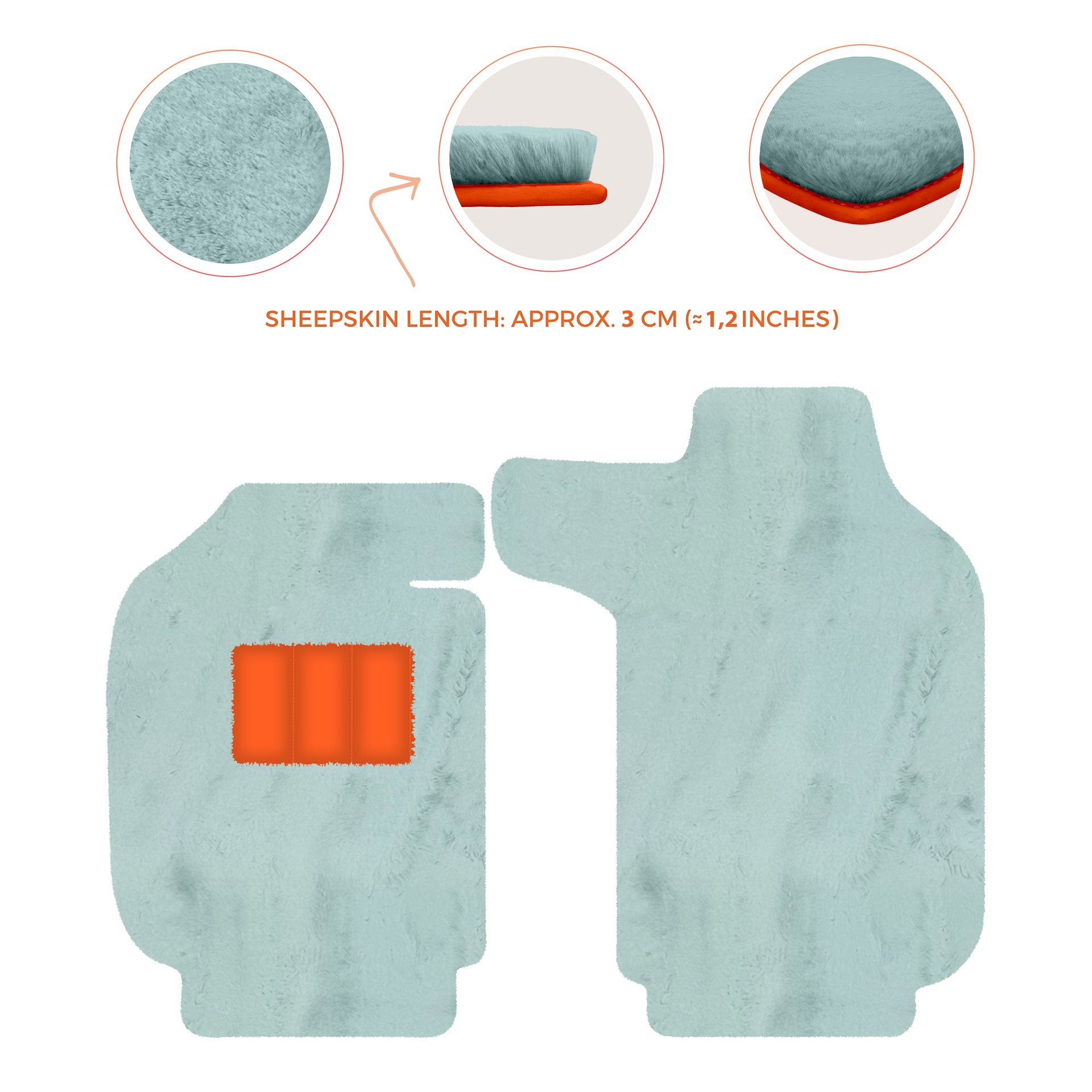 Luxury Sheepskin Floor Mats for Porsche 911 - 992 (2019-2026)