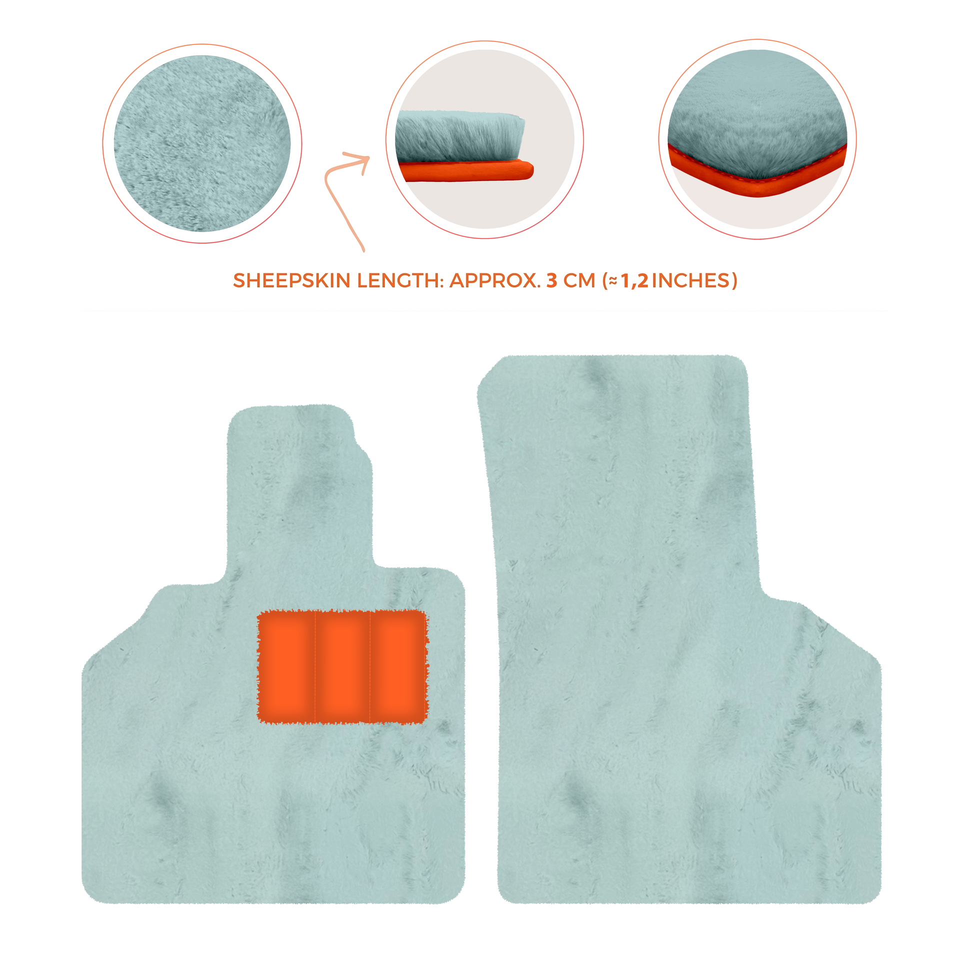 Premium Sheepskin Floor Mats for Lamborghini Aventador (2012-2022)