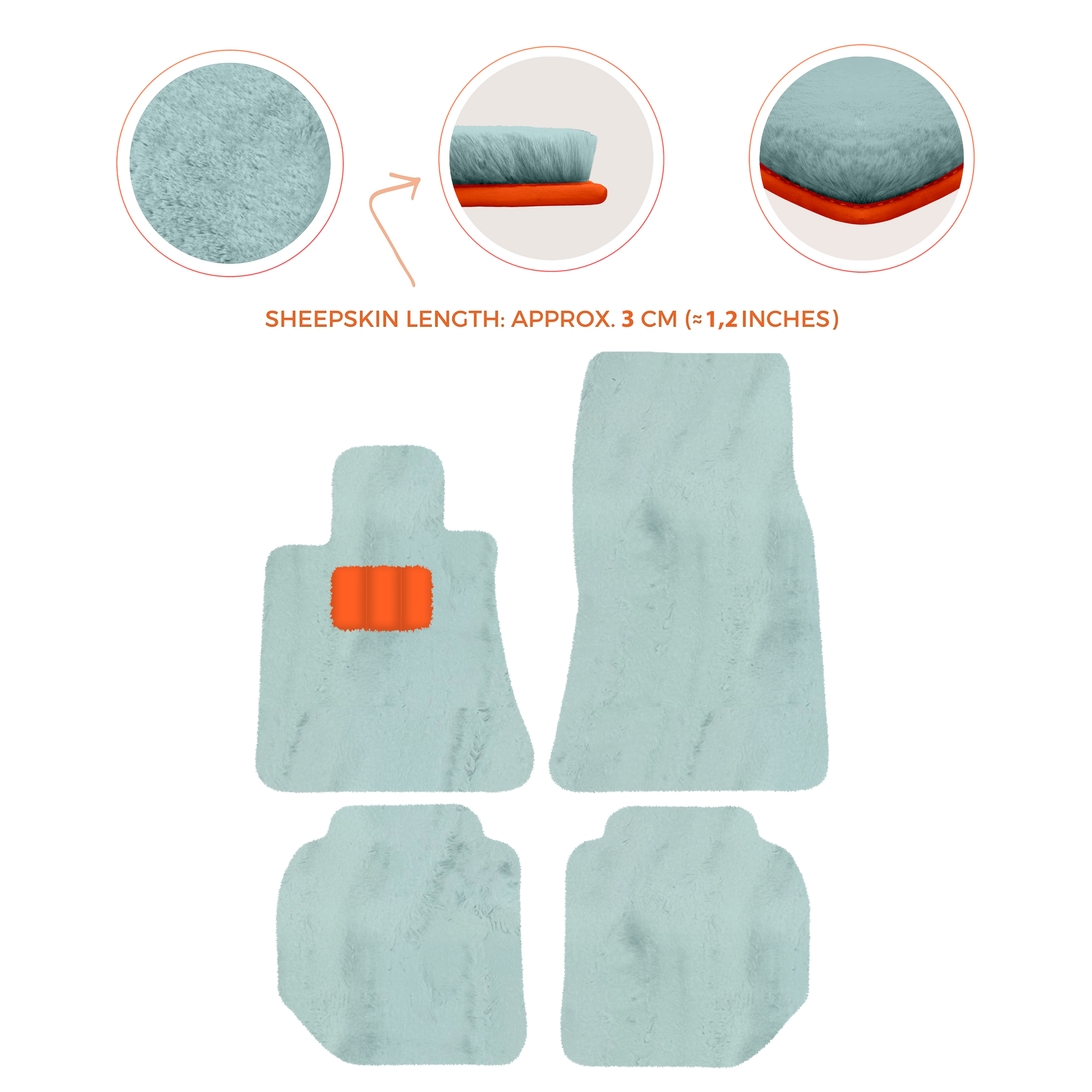 Premium Sheepskin Floor Mats for Bentley Continental GTC (2011-2018)