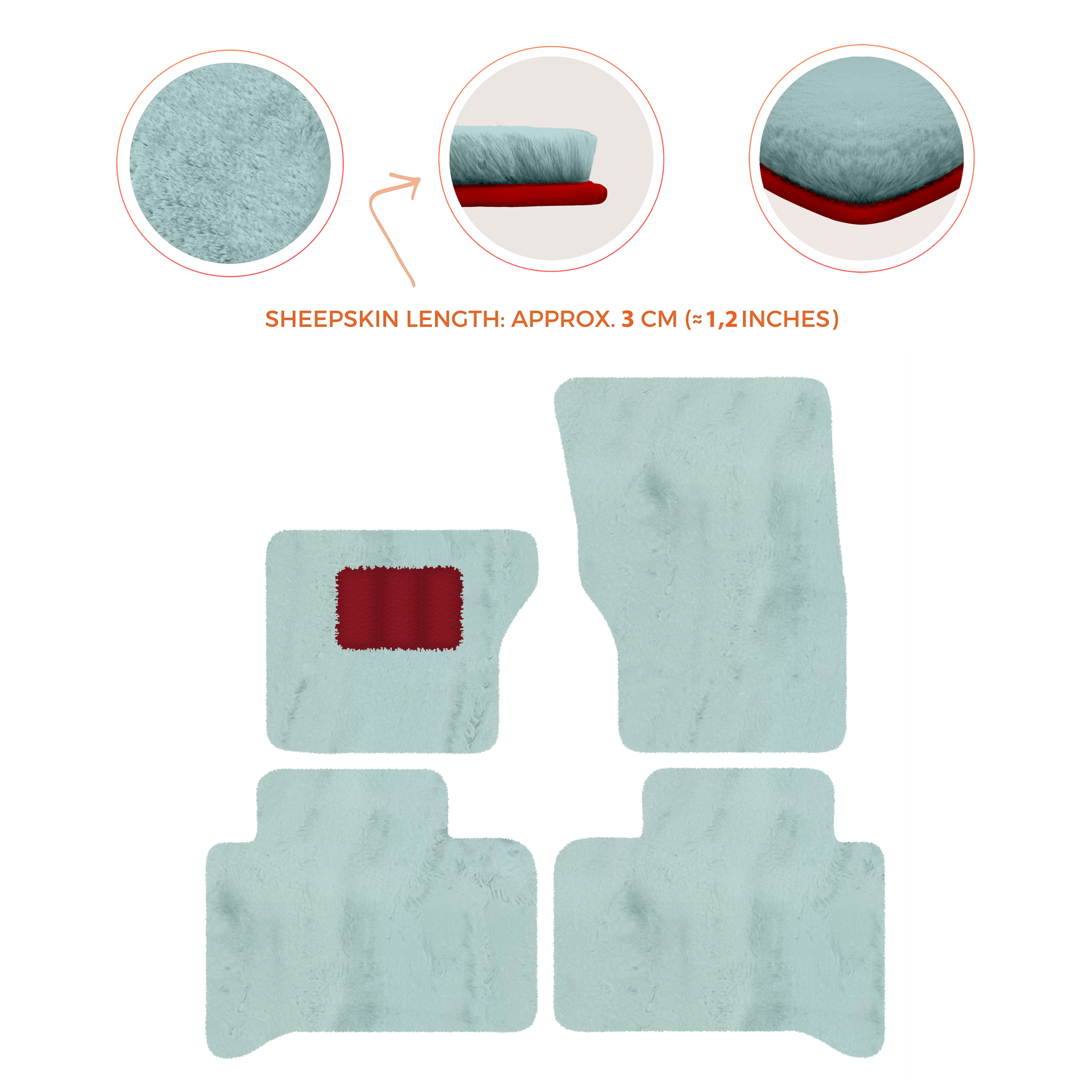 Luxury Sheepskin Floor Mats for Range Rover Velar (2017-2024)