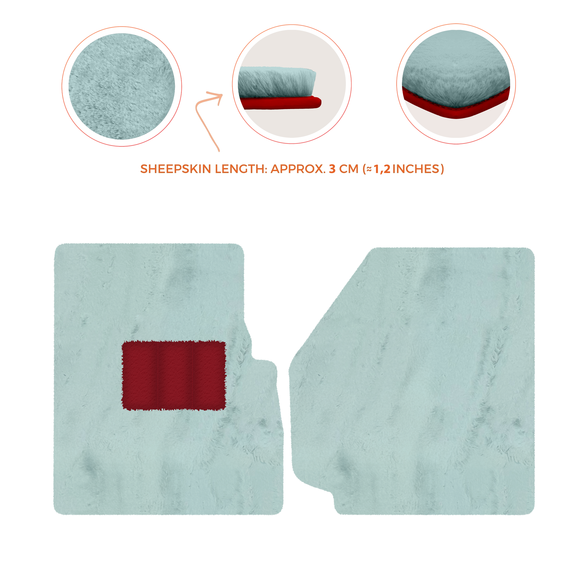 Premium Sheepskin Floor Mats for Land Rover Discovery (2004-2009)