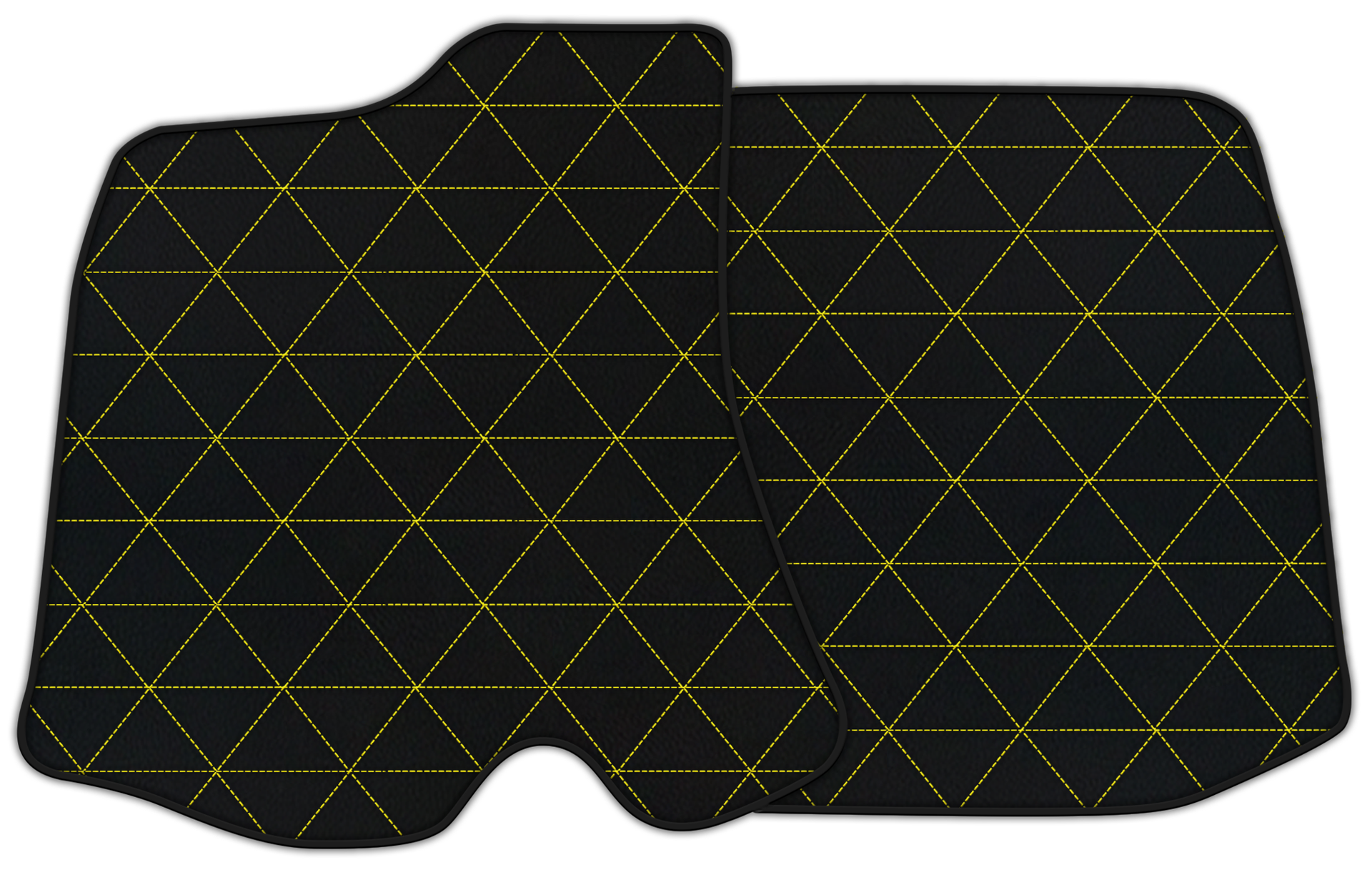 Customizable Leather Floor Mats with Triangle's Pattern for Ferrari Roma (2021–2024)