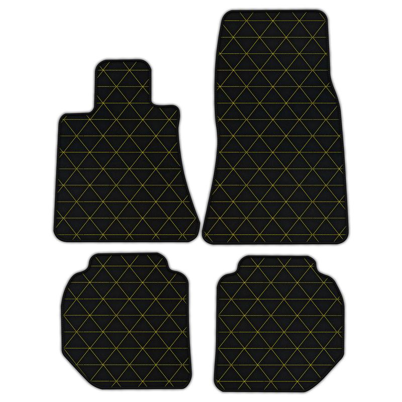 Customizable Leather Floor Mats with Triangle Pattern for Rolls Royce Ghost Series II (2021–2024)