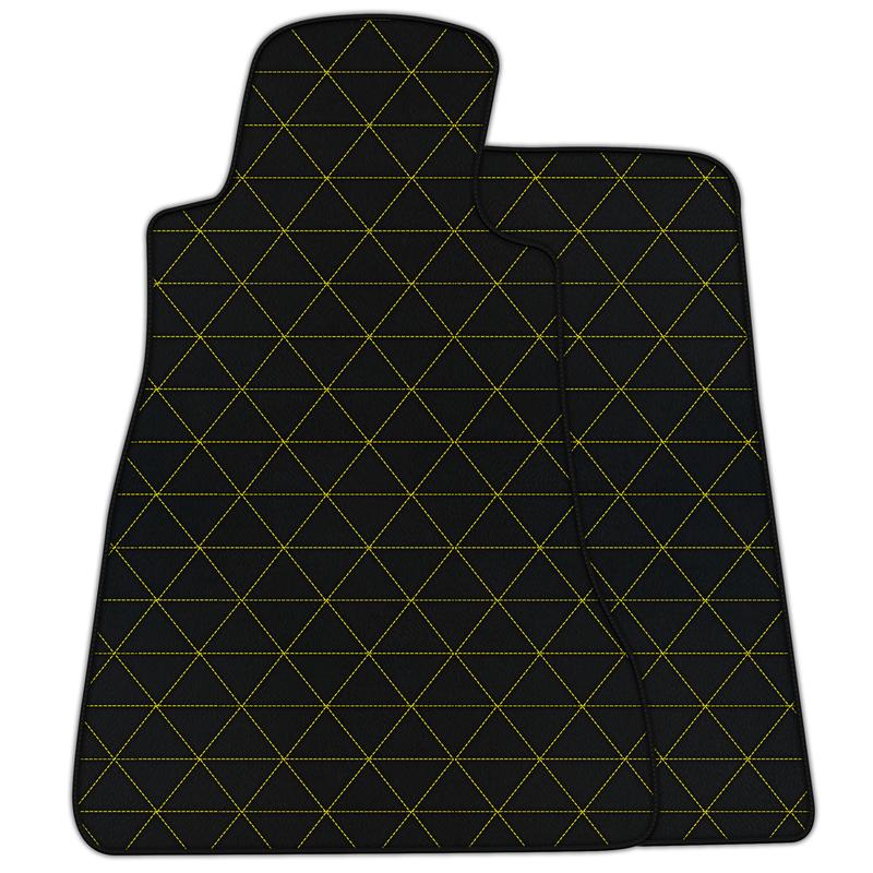 Tappetini auto in pelle personalizzabili con motivo triangolare per Chevrolet Corvette C6 (2005-2013)
