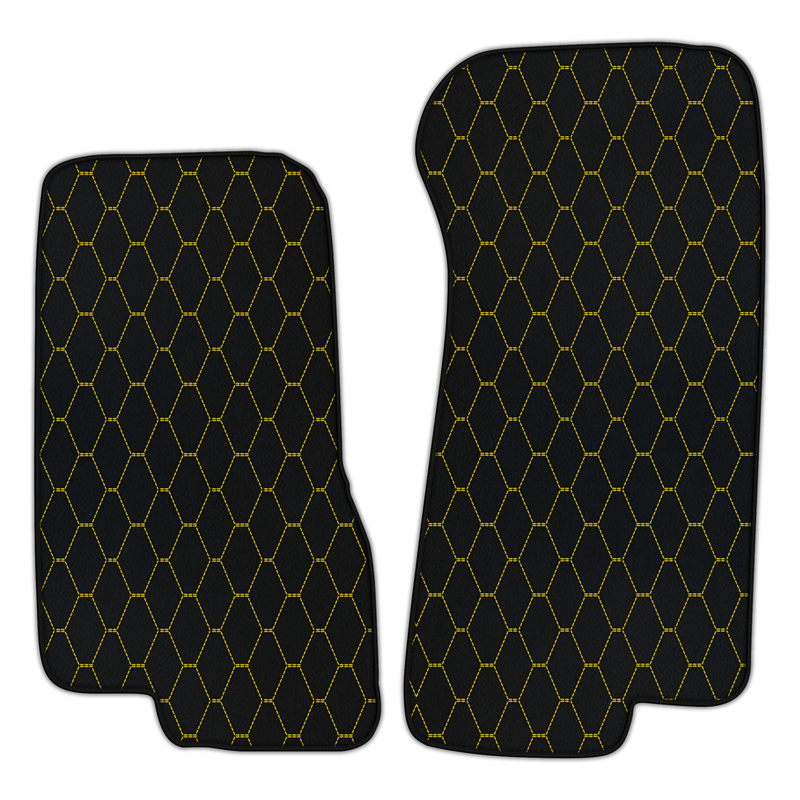 Customizable Leather Floor Mats with Vertical Hex Pattern for Aston Martin V8 Coupe Special (1996-2000)