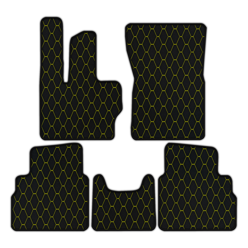 Customizable Leather Floor Mats with Vertical Hex Pattern for Mercedes Benz G-Class W463 (2018-2023)