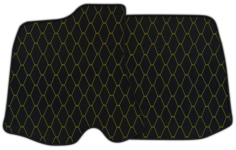 Customizable Leather Floor Mats with Vertical Hex Pattern for Ferrari Roma (2021–2024)