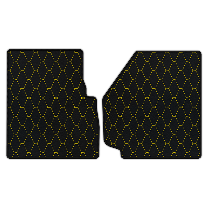 Customizable Leather Floor Mats with Vertical Hex Pattern for Land Rover Defender 90 (2007-2020)