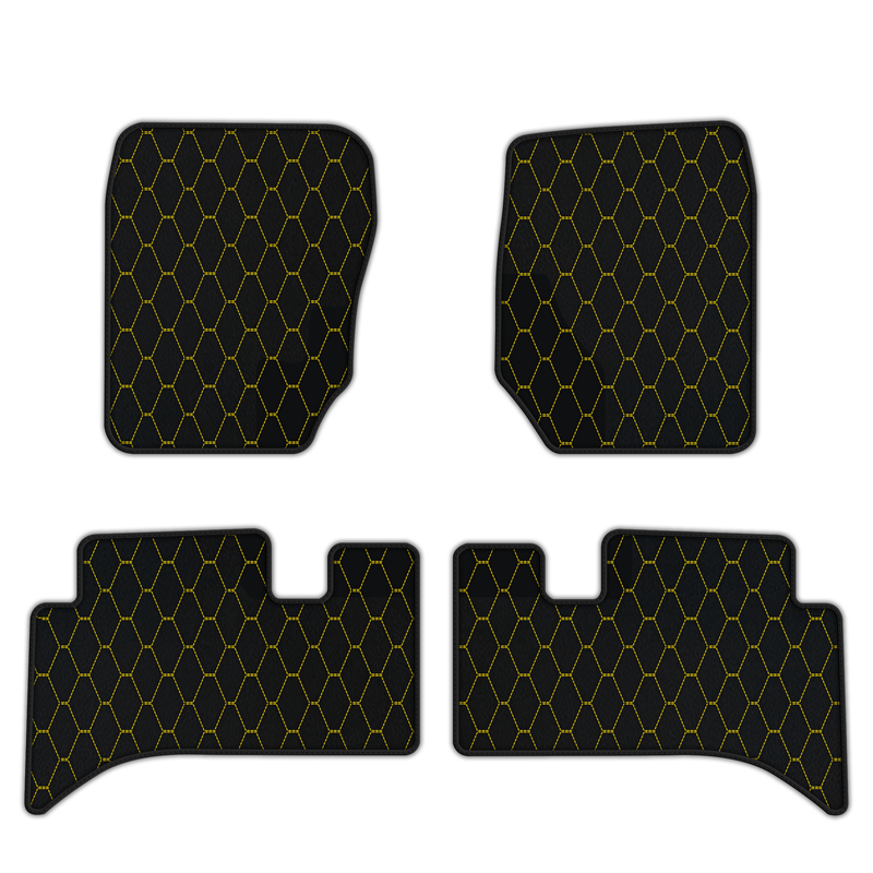 Customizable Leather Floor Mats with Vertical Hex Pattern for Range Rover (1994-2002)