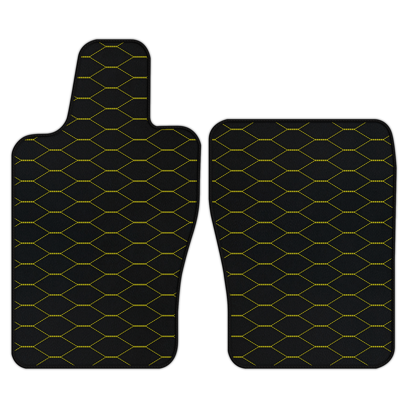 Customizable Leather Floor Mats with Viper Hex Pattern for Aston Martin DB12 (2023-2026) Coupe