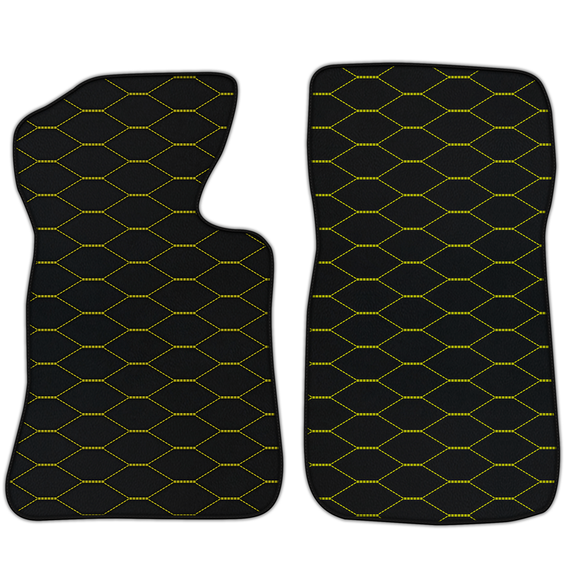 Tapis de voiture en cuir personnalisables avec motif hexagonal Viper pour Chevrolet Corvette C2 (1963-1967)