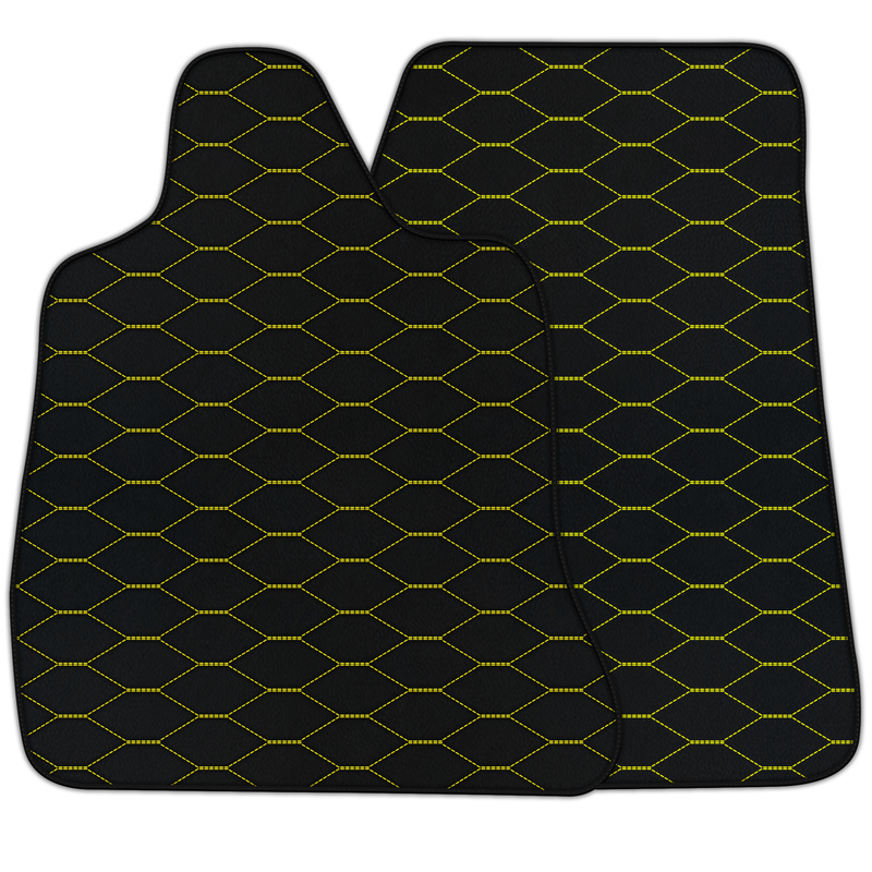 Alfombrillas de piel personalizables con diseño hexagonal Viper para Chevrolet Corvette C7 (2014-2019)