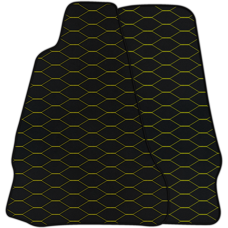 Tapis de voiture en cuir personnalisables avec motif hexagonal Viper pour Aston Martin V8 Vantage (2005–2023)