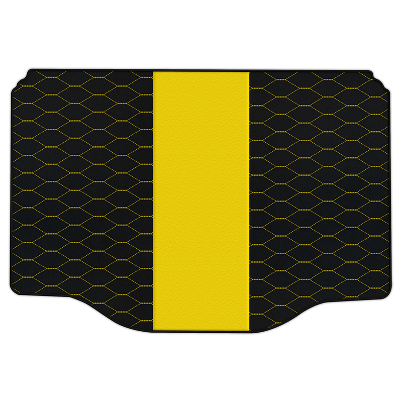 Anpassbare Kofferraum-Bodenmatten aus Leder mit Viper-Hex-Muster für Chevrolet Trax (2013-2023)