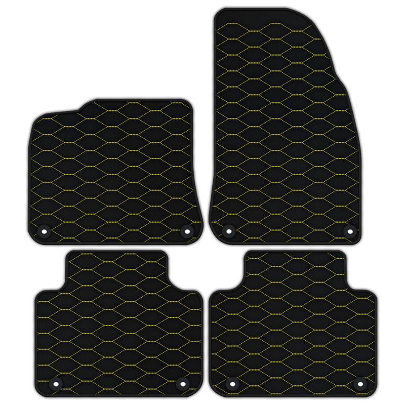 Customizable Leather Floor Mats with Viper Hex Pattern for Porsche Cayenne (2018-2023)