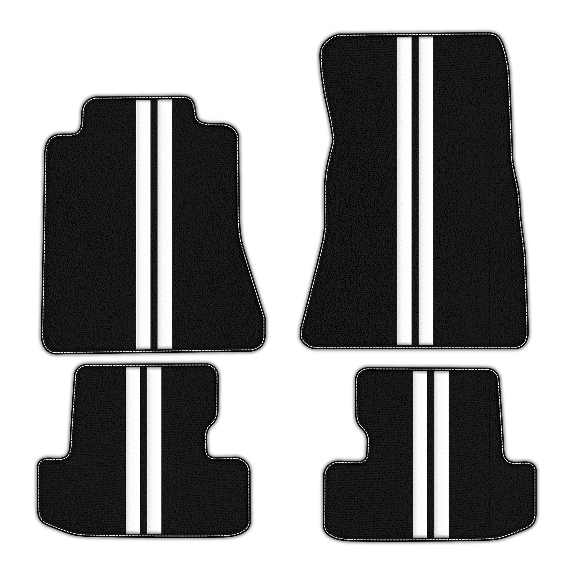 Black Floor Mats for Ford Mustang V FL (2011-2014) - Stylish