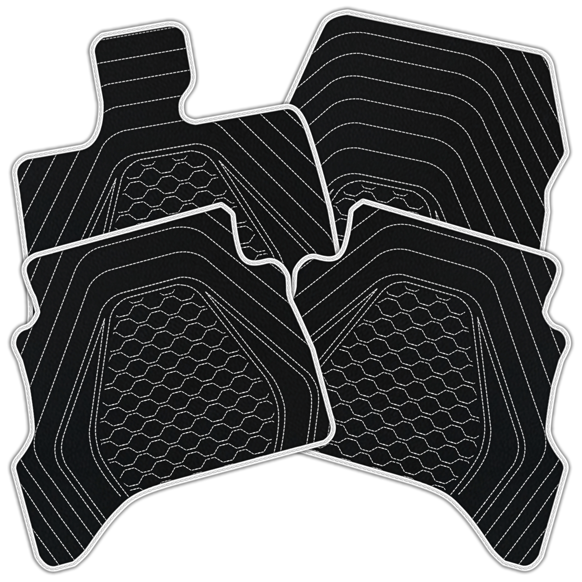 Premium Black Leather Floor Mats for Ferrari Mondial (1983-1993)