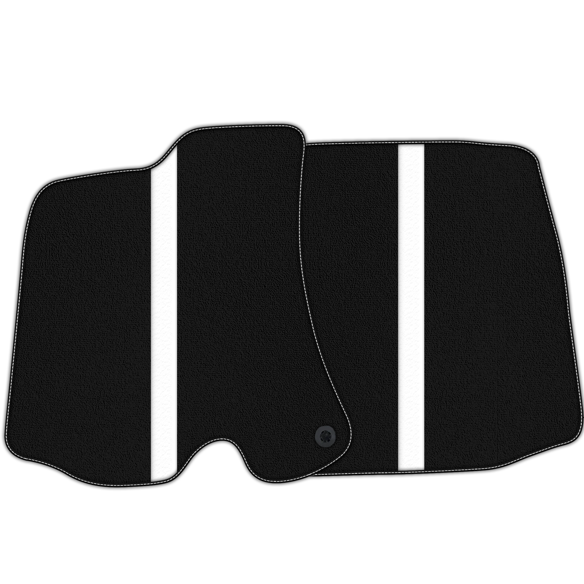 Black Floor Mats with Leather Line for Ferrari Roma (2021-2024) - Various Colors