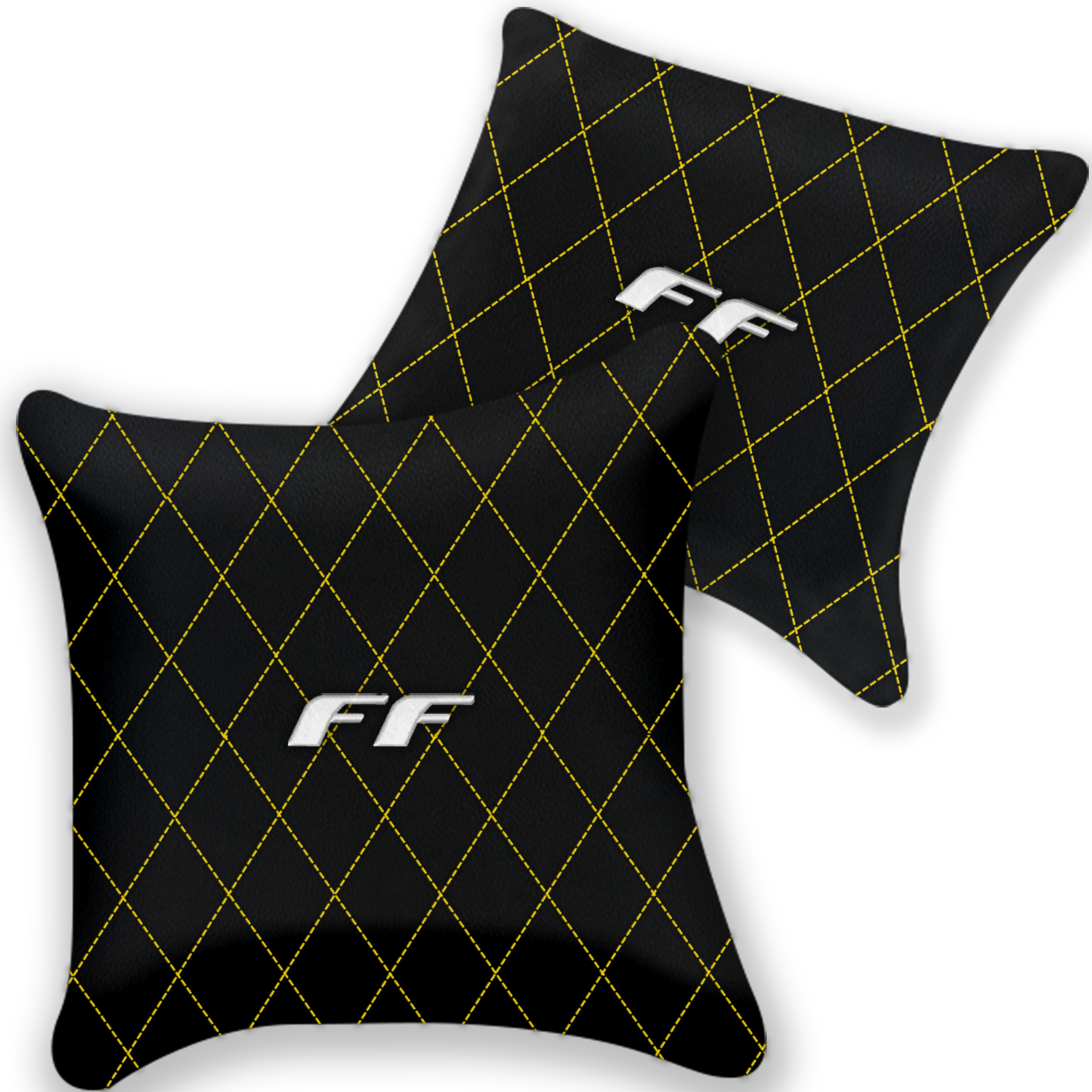 Custom Black Leather Pillows for Ferrari GTC4 Lusso - Set of 2