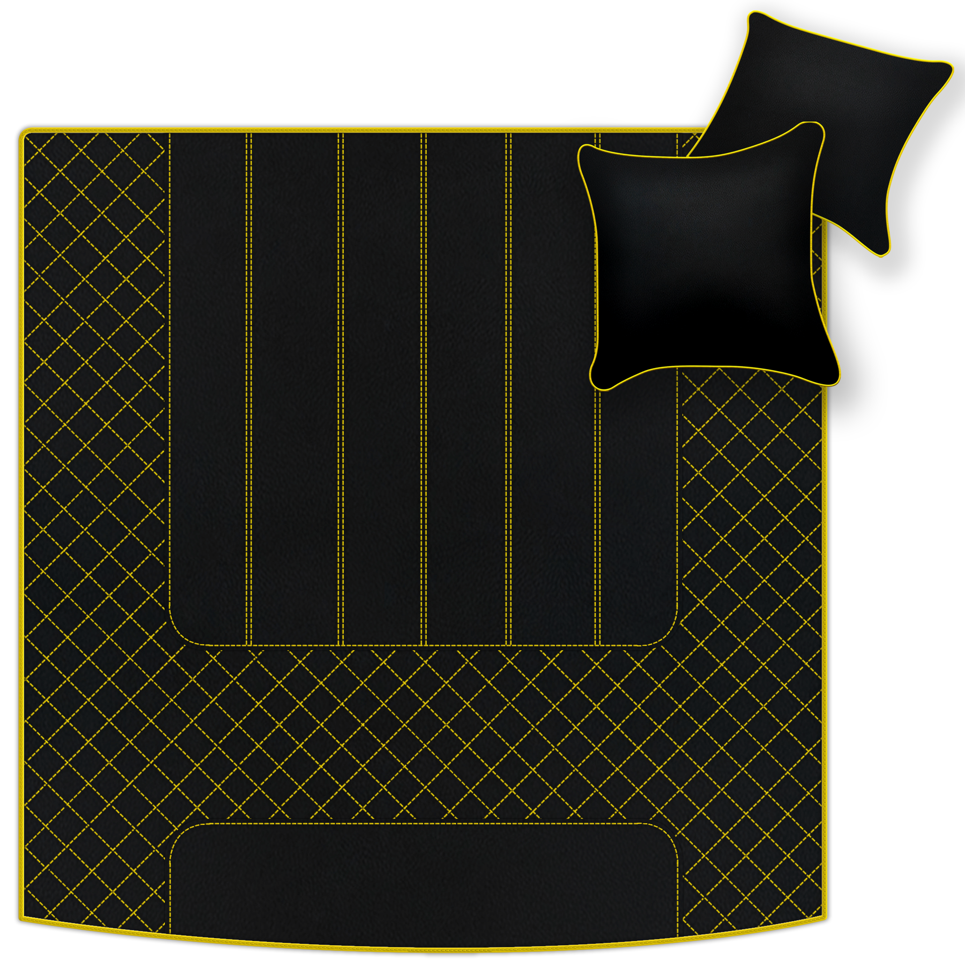 Alfombrillas para coche para Bentley Flying Spur (2019-2023) con cuero Alcantara naranja - AutoWin