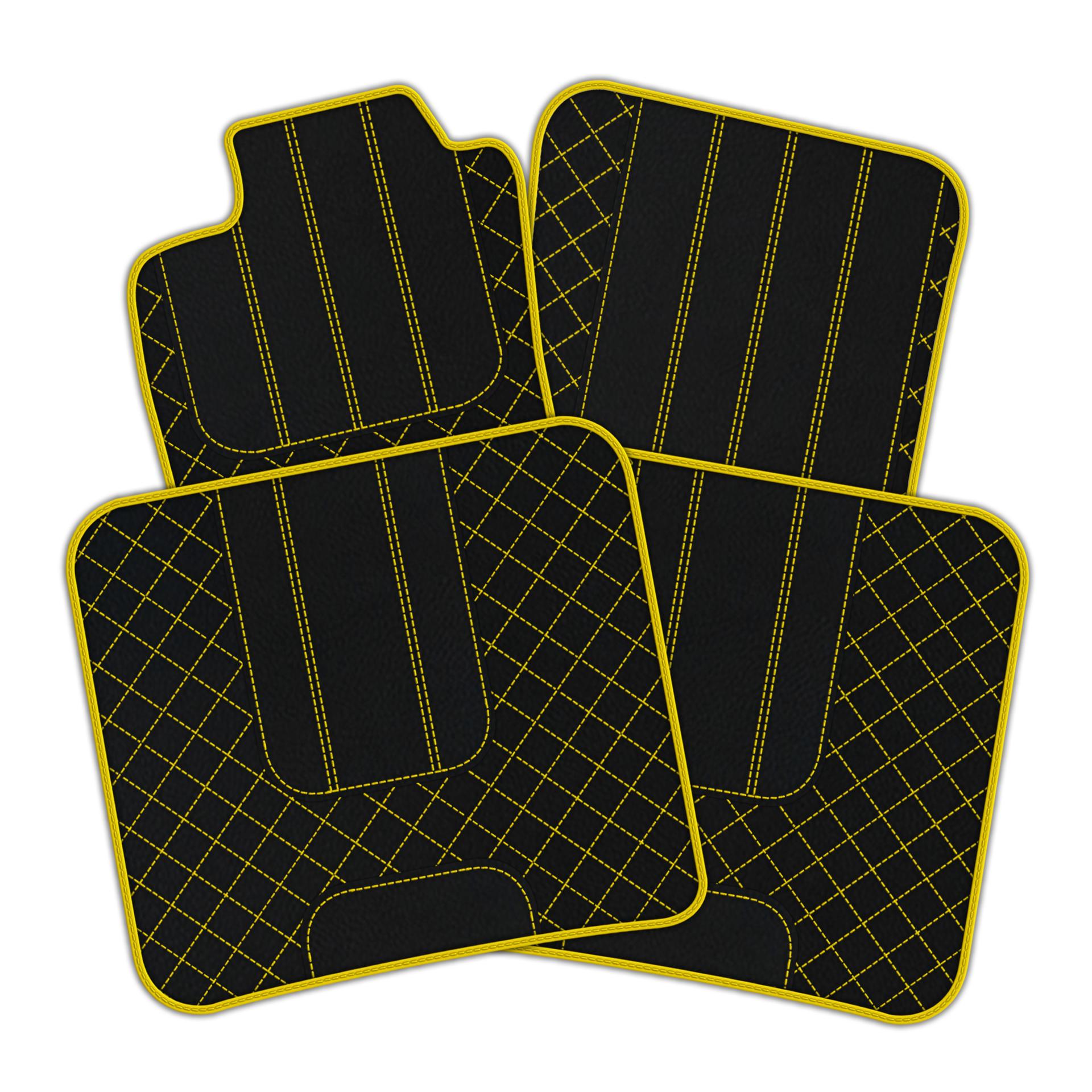 Alfombrillas para coche para Bentley Flying Spur (2019-2023) con cuero Alcantara naranja - AutoWin