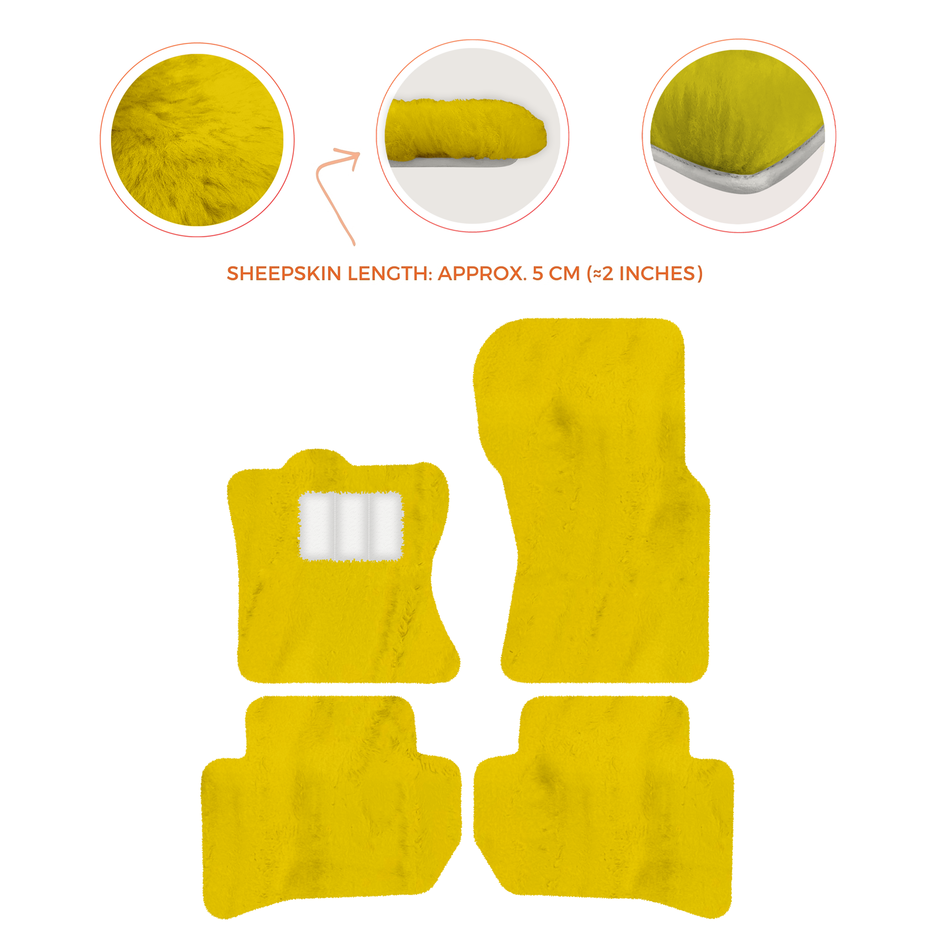 Premium Sheepskin Floor Mats for 2010-2013 Range Rover Sport