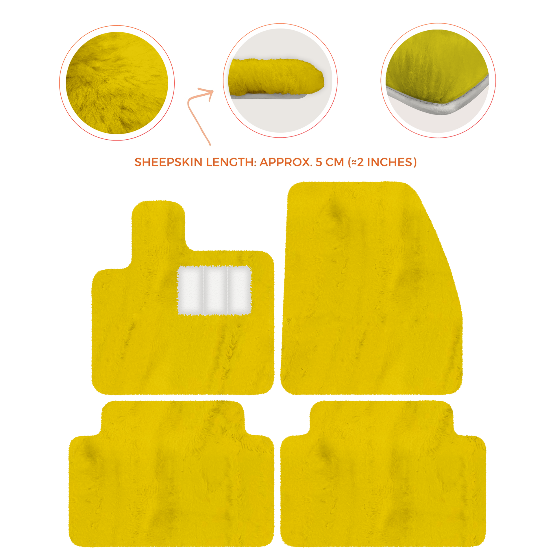 Premium Sheepskin Floor Mats for Range Rover Evoque (2016-2024)